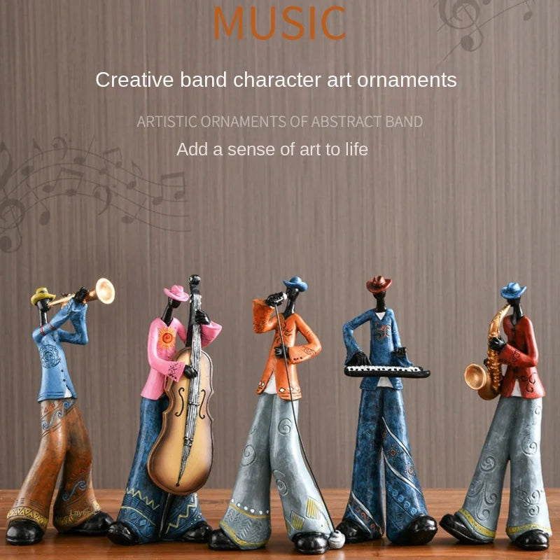 Creative American Band Musician Statue Home Decor