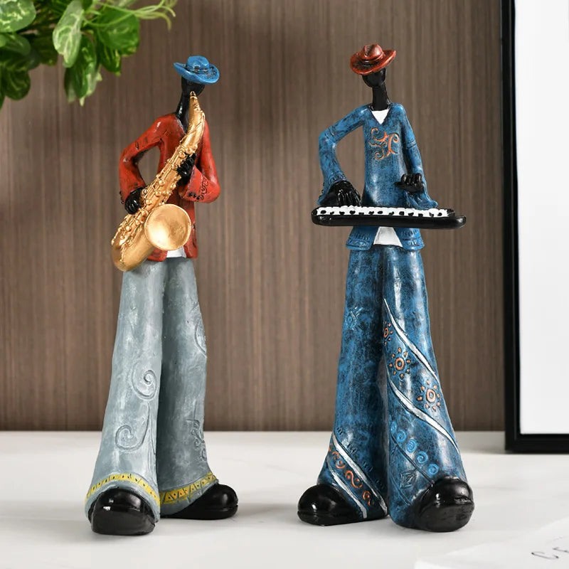 Creative American Band Musician Statue Home Decor