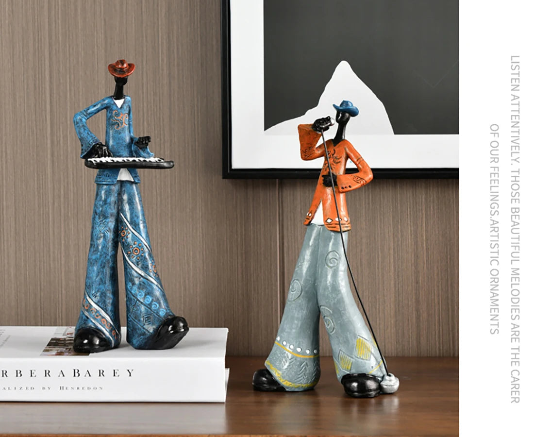 Creative American Band Musician Statue Home Decor