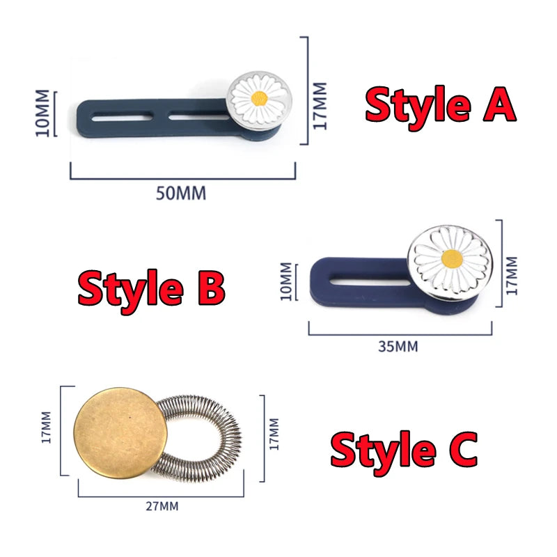 Adjustable Metal Button Extender for Pants & Jeans