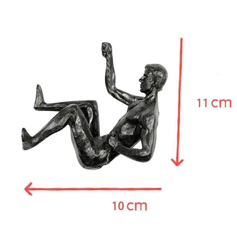 Rock Climbing Man Wall Sculpture