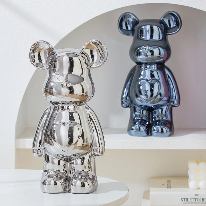 Ceramic Bearbrick Statue – Teddy Bear Home Decor