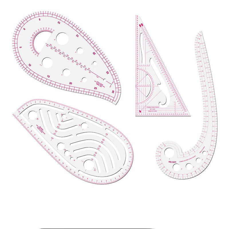 9pcs Metric Sewing Ruler Set for Pattern Making