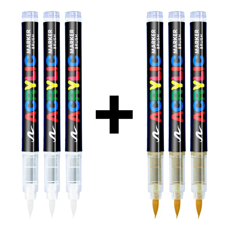 3Pcs White Acrylic Paint Marker Pens
