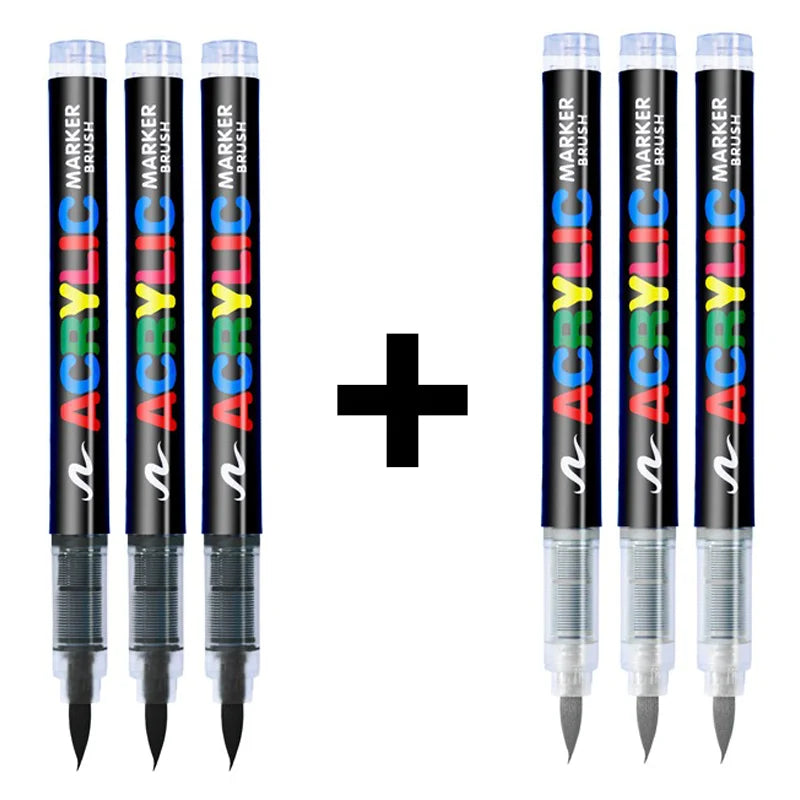 3Pcs White Acrylic Paint Marker Pens