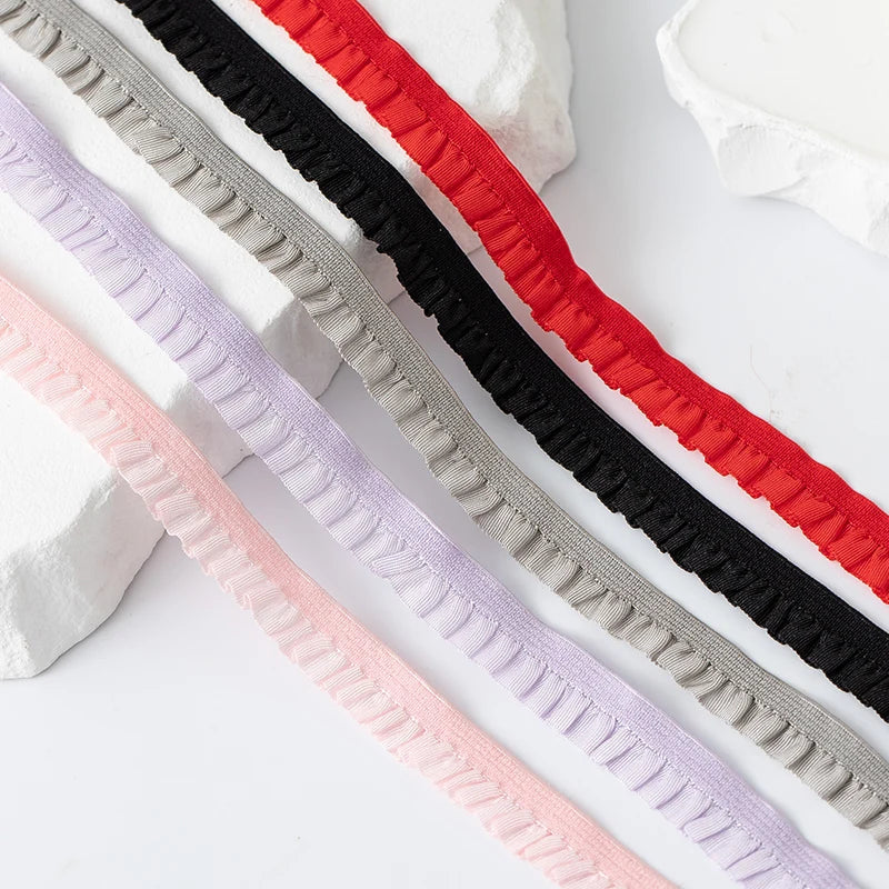 5m Elastic Lace Trim Ribbon for Sewing & Crafts