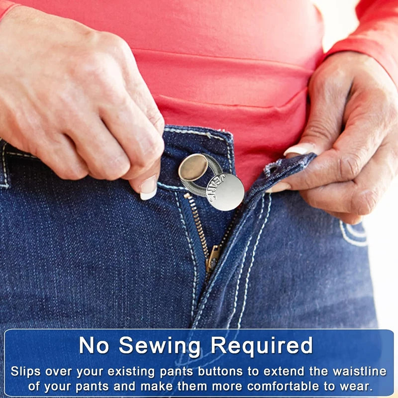 Adjustable Metal Button Extender for Pants & Jeans
