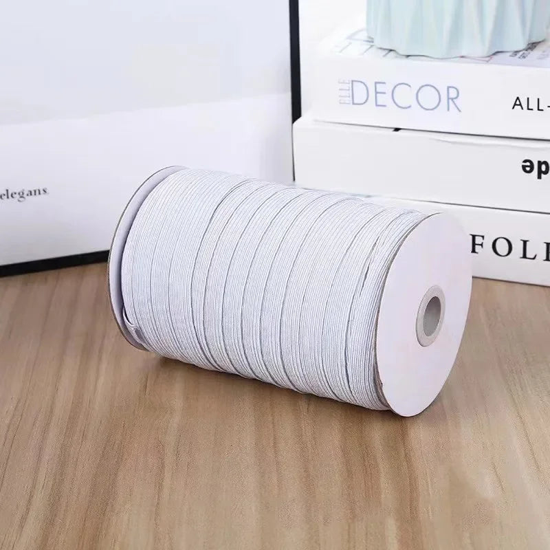 5 Yards High Elastic Sewing Band – White/Black