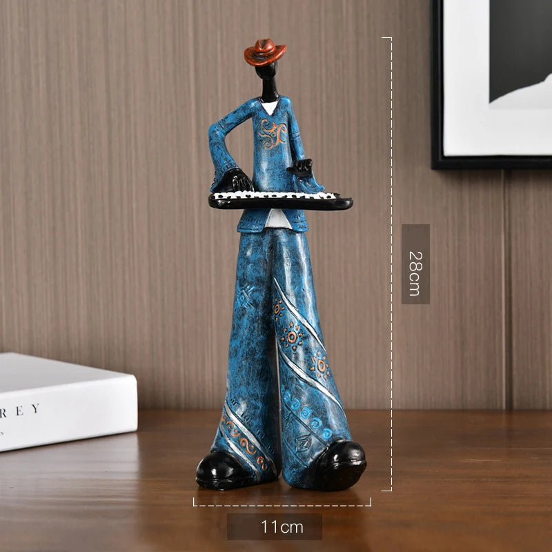 Creative American Band Musician Statue Home Decor