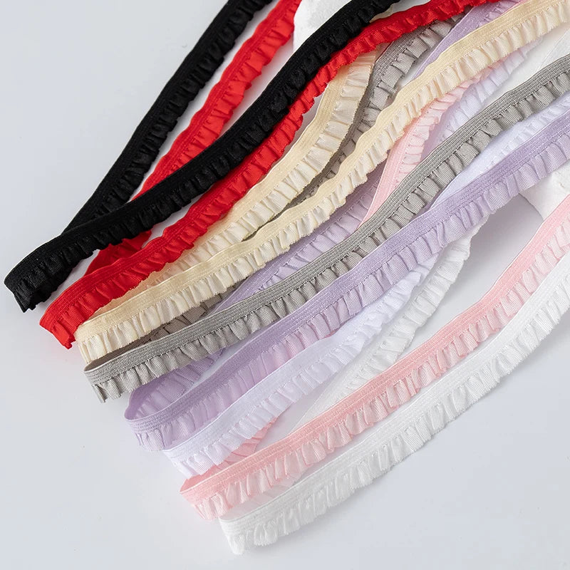 5m Elastic Lace Trim Ribbon for Sewing & Crafts