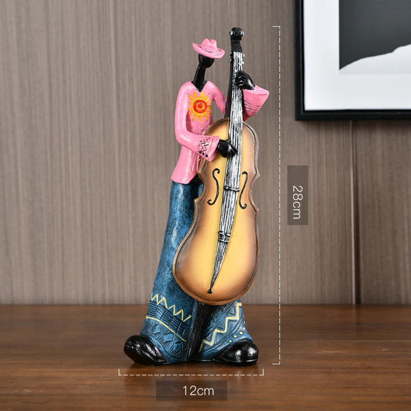 Creative American Band Musician Statue Home Decor