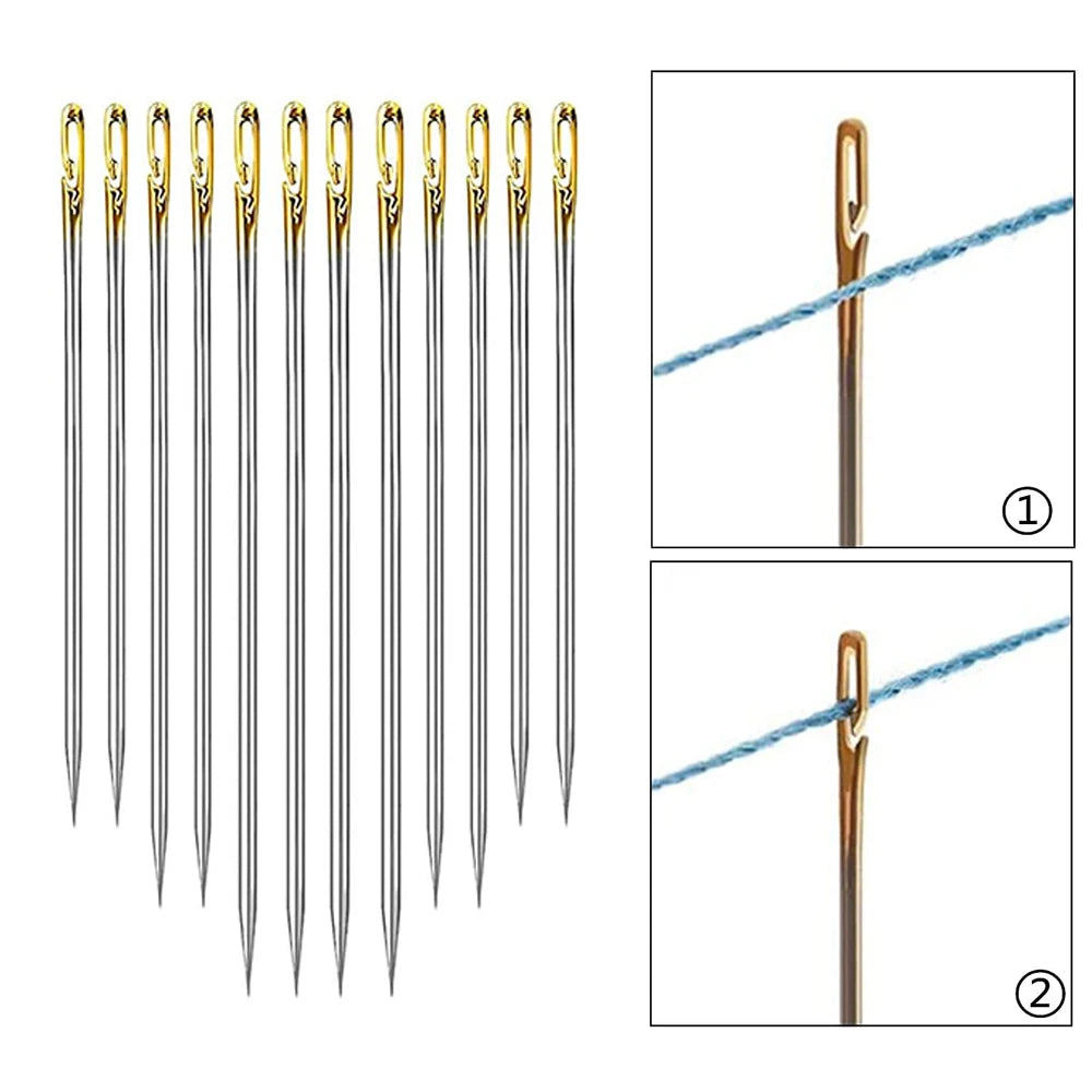 Stainless Steel Side Hole Blind Sewing Needles