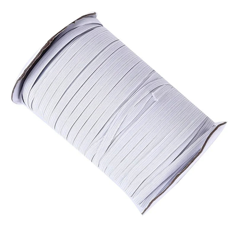 5 Yards High Elastic Sewing Band – White/Black