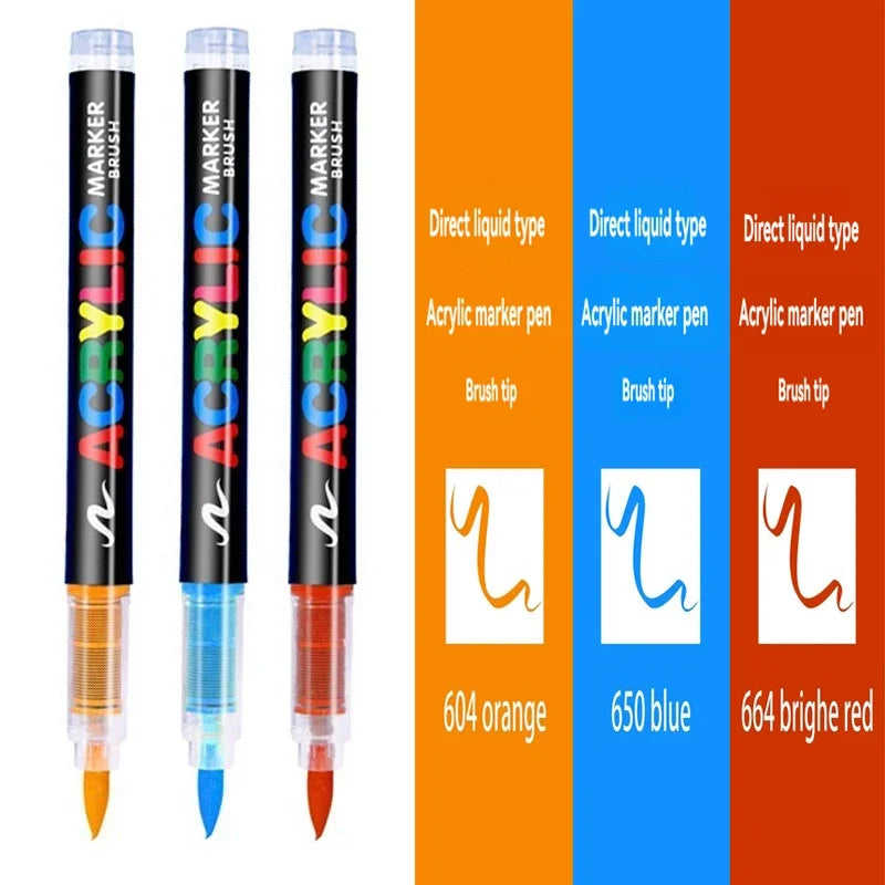 3Pcs White Acrylic Paint Marker Pens
