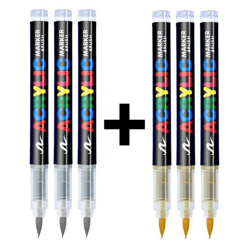 3Pcs White Acrylic Paint Marker Pens