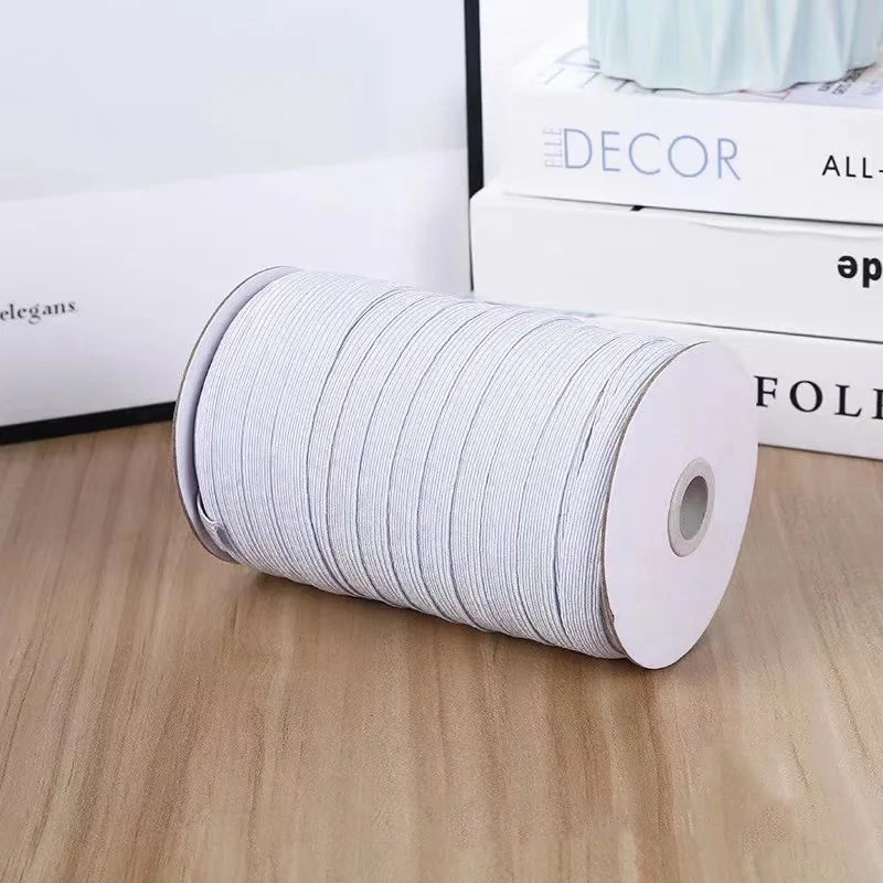 5 Yards High Elastic Sewing Band – White/Black