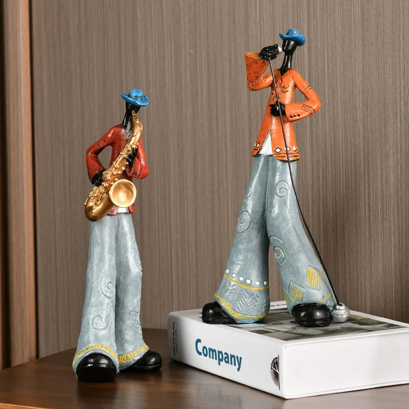 Creative American Band Musician Statue Home Decor