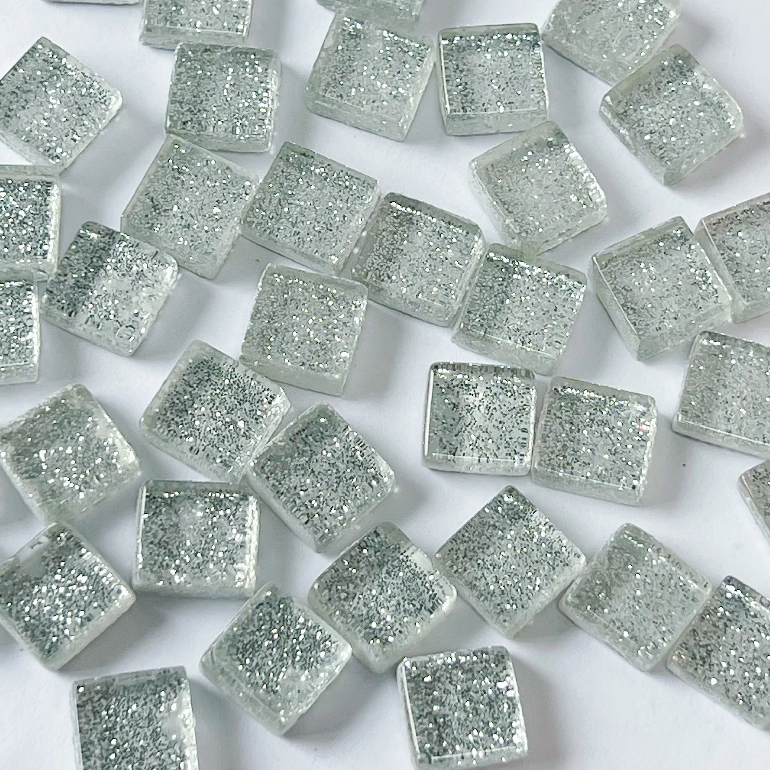 50pcs 1cm Mixed Color Crystal Mosaic Tiles for DIY Crafts, Coasters, and Home Déc