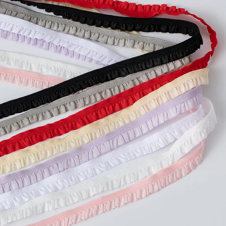 5m Elastic Lace Trim Ribbon for Sewing & Crafts