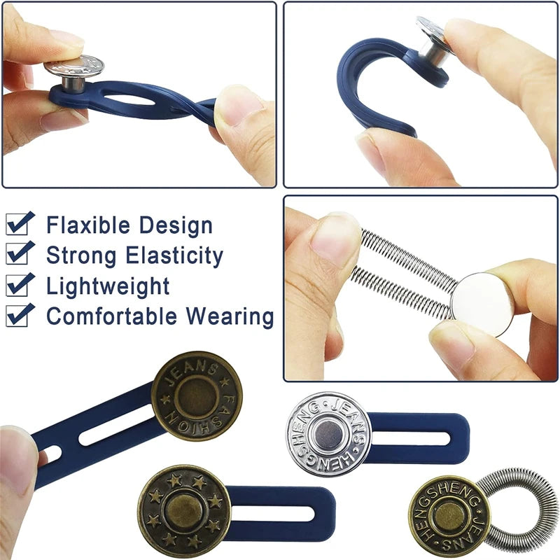 Adjustable Metal Button Extender for Pants & Jeans