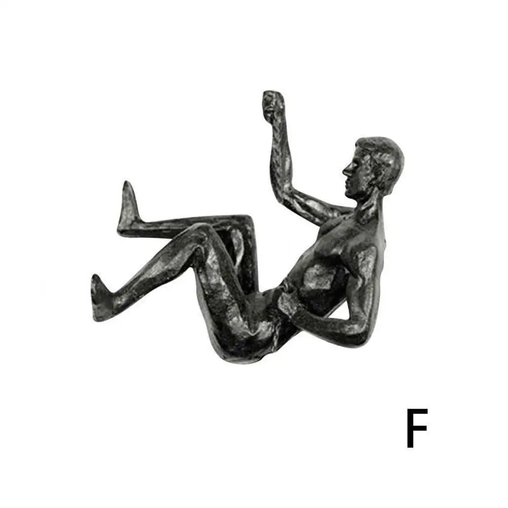 Rock Climbing Man Wall Sculpture